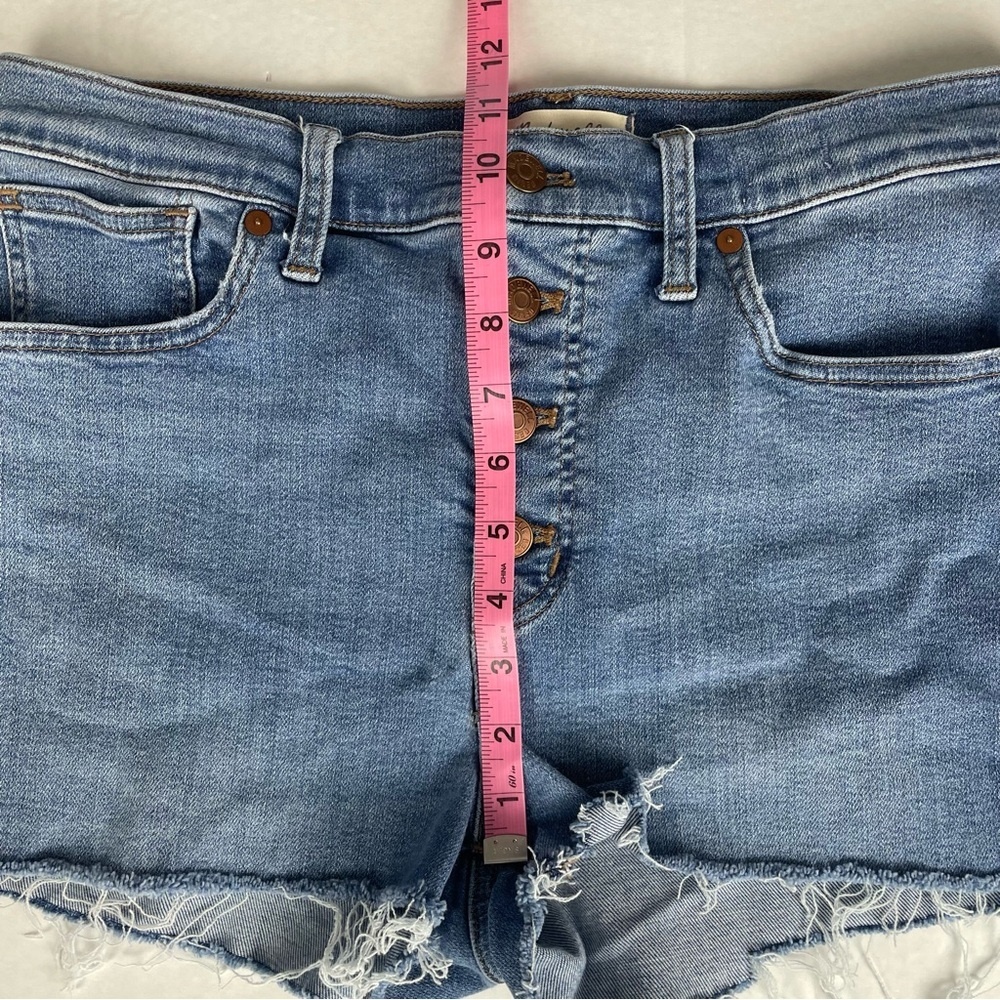 Madewell Mid Rise Denim Cut Off‎ Shorts Button Fly Size 31 - Picture 8 of 9